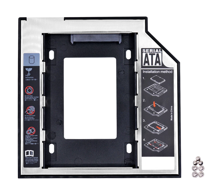 Universal 2nd HDD Caddy 9.5mm SATA 3.0 for 2.5" SSD Case Hard Disk