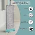 Flat Microfiber Magic Mop for Floor Cleaning, Home Hands Free Squeeze Mop 360° for Hardwood, Laminate Floor, Stainless-Steel Handle with 2 Washable Pads. 