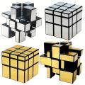 Moyu Meilong Mirror Gold and Silver Rubik Cube 3x3x3 Magic Speed Professional Puzzle Educational Puzzle Toys Magic Cubes For Kids Children. 
