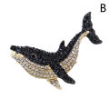 Fashion Rhinestone Whale Brooches For Women Jewelry Banquet Clothes Brooch Pin. 