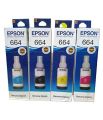 Epson 664 Black & Color Ink Bottle Combo – Genuine Original Refill – For L100 / L120 / L220 / L360 / L365 Printers. 