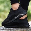 Black Leisure Deodorant Room Work Chef Work Shoes Oilproof and Abrasion Resistant Non-Slip Men's Kitchen Board Shoes Cloth Shoes Breathable 〃 Shoes …；. 