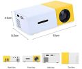 Projector YG300 Pro LED Mini Projector 1080P Full HD Supported HD/M USB AV TF PS4 Portable Home Media Player. 