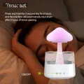 Raining Cloud Humidifier & Diffuser with Color Changing Night Light Rain Sounds 3 Modes Nimbus Mushroom Design for Relaxation & Sleep. 