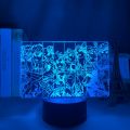 3d Led Light Anime JoJo Bizarre Adventure Group for Bedroom Decor Light Birthday Gift for Him Jojo Led 3d Lamp Manga. 