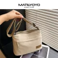 MATEYOYO Women's Bag Solid Shoulder Bag Cross-body Bag Waterproof Bag Multi Layer Large Capacity Bag Lightweight Portable Adjustable Shoulder Straps For Traveling Shopping Outdoor. 