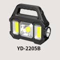 LED Flashlight Searchlight Built in Waterproof Solar Power Bank Glare Flashlight With Side Camping. 