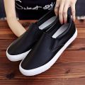 Classic Men Slip On Casual Leather Shoes Low Top Outdoor Flats Sneakers Comfortable Lazy Loafers Height Increase Shoes For Man. 