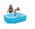 Inflatable Swimming Pool Rectangular Swimming Pool for Toddlers, Kids 130CM X 90CM X 48CM 4.3FT LENGTH 3FT WIDTH 1.6FT HEIGHT. 