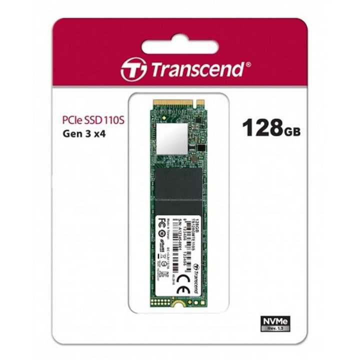 Transcend 110S 128GB M.2 2280 (M-Key) PCIe Gen3x4 SSD Drive Transcend SSD NVME