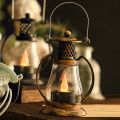 Vintage LED Candle Lantern Retro Kerosene Lamp Candle Hanging Light Outdoor Portable Electronic Lantern Light Home Garden Decor. 
