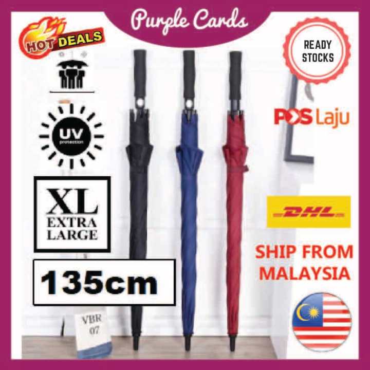 Umbrella / Payung / Auto Open Golf Umbrella 135CM / Payung Besar / Umbrella XXL / Foldable Umbrella / Payung Lipat