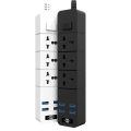 Power Strip Socket Universal Multi Plug 1 2 3 Outlest 110~250V 4 USB 5V 2.1A 2500W Black White Extension Cord Electric Sockets. 