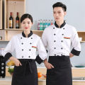 Chef Overalls Short-Sleeved Suit Summer Men's and Women's plus-Sized Kitchen Baking Restaurant Hotel Canteen Kitchen Clothes. 
