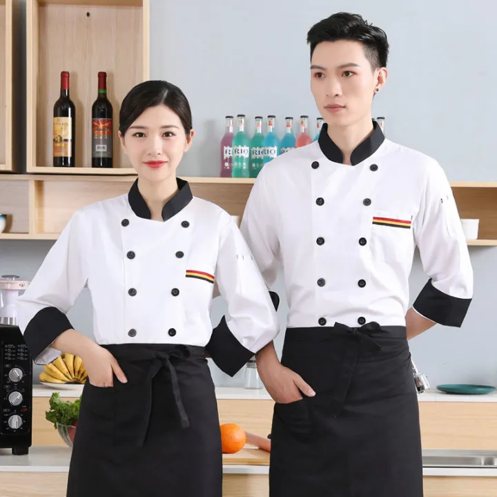 Chef%20Overalls%20Short-Sleeved%20Suit%20Summer%20Men's%20and%20Women's%20plus-Sized%20Kitchen%20Baking%20Restaurant%20Hotel%20Canteen%20Kitchen%20Clothes%20-%20Image%206