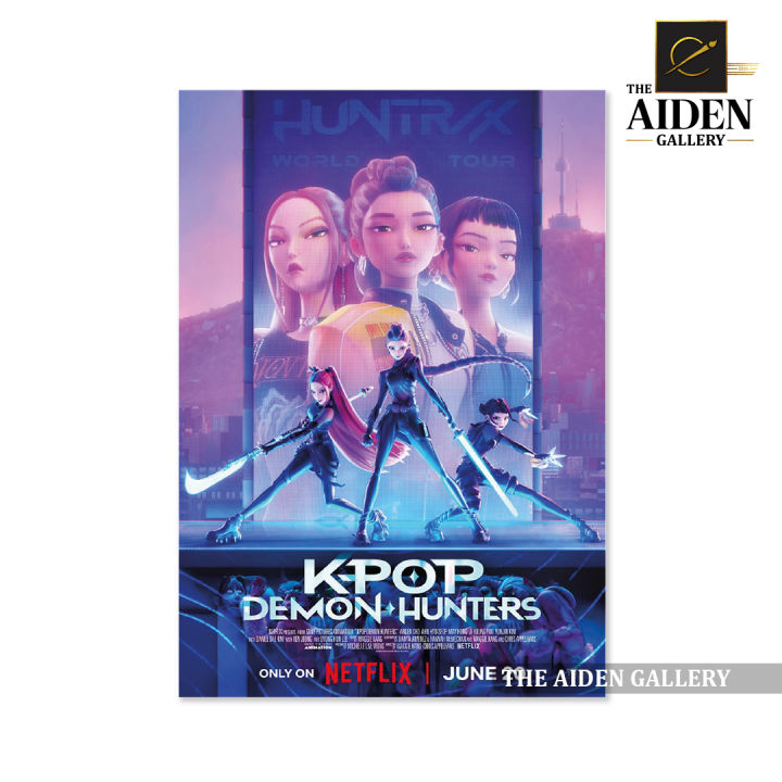 KPop Demon Hunters (2025) Movie Poster A3 Size (29.7 cm x 42 cm) Unframed Poster Print Wall Décor