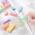 RHS Online Macaron Mini Highlighter Light Color Eye Protection Marker Pen Student Diary Journaling Fluorescent Pens. 