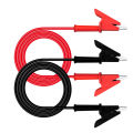 Dual Alligator Clip Test Lead Crocodile Clamp Cable Wire 0.5M/1M/2M/3M/ Multimeter Electronic Testing HAVC Tool. 
