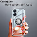 For Realme C55 Case Soft Clear Transparent Shockproof Car adsorb Holder Ring Back Cover Casing hp Realme C55 Phone cases cover. 