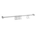 Kitchen Rail Rack Wall Mounted Utensil Hanging Rack Stainless Steel Hanger Hooks for Kitchen Tools Pot Towel 10 Sliding Hooks. 