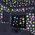 50Pc Glow in The Dark 3D Stars Wall Stickers Luminous Fluorescent Plastic Wall Stickers Murals Decals for Art Bedroom Room Decor. 