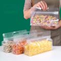 1PC PET Fresh Bag Silicone Food Storage Containers Leakproof Reusable Stand Up Ziplock Bags Kitchen Food Organizer. 