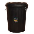 50 L Ecofriendly Durable Plastic Bucket Open Top Container with Lid and STEEL Handle Strong. 
