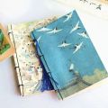 Chinese Retro Personal Diary Notebook Antique Tassels Blank Kraft Jounals Sketchbook Notebooks Notepad Student Stationery. 
