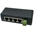 1 Piece Black 4 Port POE Injector Plastic POE Power Adapter for CCTV Surveillance IP Cameras Power over Ethernet Adapter. 