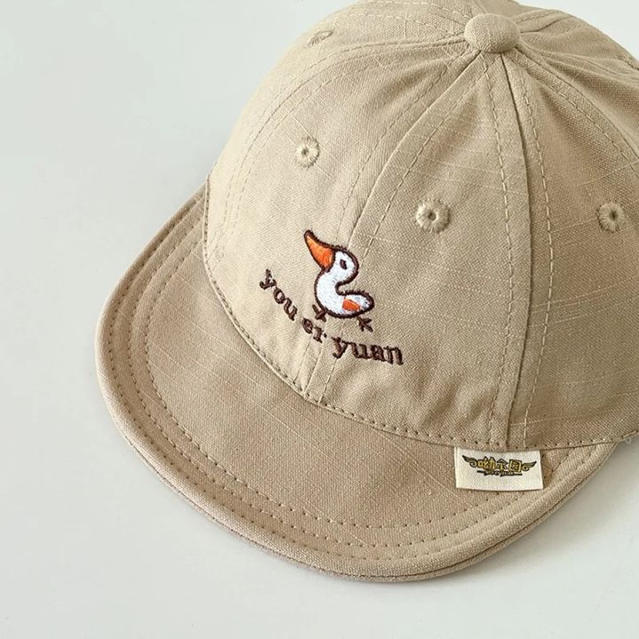 Cute%20Duck%20Baby%20Baseball%20Cap%20Solid%20Color%20Cartoon%20Embroidered%20Peaked%20Hat%20for%20Toddler%20Boy%20Girl%20Summer%20Soft-brim%20Kids%20Casual%20Sun%20Hat%20-%20Image%205
