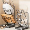 New Multifunctional Kitchen Pot Lid Storage Rack with Removable Drip Tray Durable Kitchen Pot Lid Holder Pots Lids Organizer Rack. 