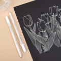 1/5/10Pcs 0.8Mm Waterproof White Gel Pen Highlighter Marker Pen Sketch Drawing Art Markers Comic Design Fine Liner Pen. 