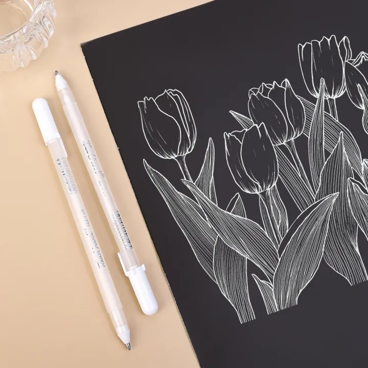 1/10PCS%20Black%20Card%20White%20Highlight%20Marker%20Pens%20Art%20Hand-painted%20Pen%20Sketch%20Pens%20for%20DIY%20Drawing%20Graffiti%20Art%20Supplies%20School%20Stationery%20-%20Image%204