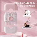 2-In-1 Hair Cutting Trimmer Barber Comb Bangs Hair Cutter Remover Home Mini Makeup Tools,Grey Easy to Use. 