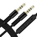 Audio Cable 3.5mm To Jack 3.5mm Speaker Line 1.2m Aux Cable Male To Male With Mic To Volume Control For Headphone. 