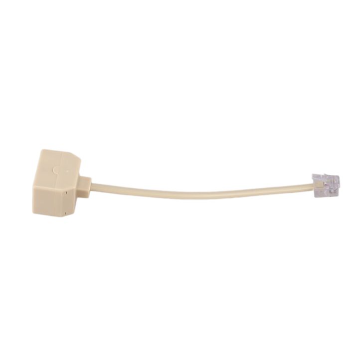 RJ11%206P4C%202%20Way%20Outlet%20Telephone%20Jack%20Line%20Splitter%20Adapter%20Beige%20-%20Image%206