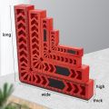 90 Degree Right-Angle Ruler Plastic Woodworking Right Angle Auxiliary Positioner Carpenter Square Rulers Measuring Tools. 