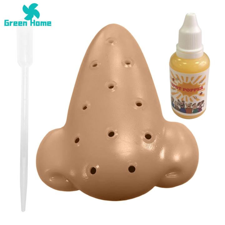 Simulated Nose Pimple Toy Stress Relief Nose Pimple Squeeze Toy with Refill Solution Fun Sensory Toy for Kids Adults Skin Picking Alternative Buyers' Favorite Nose Pimple Popping Toy