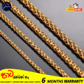 Glamon Spiga Wheat Chain Keel Link mens necklace high quality gold plated stainless steel choker gold chain for men Fashion Jewellery Necklace For Men Mala boys. 