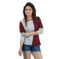 Privi Women's Long Sleeve Tees Slim Fit Crew Neck Short Length T-Shirt for Spring Summer Autumn Basic Solid Color. 