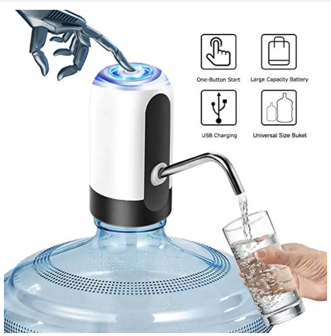 Water Bottle Pump USB Charging Automatic Drinking Water Pump Portable ...