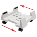 2X CPU Stand Mobile Desktop Tower Computer Floor Stand Rolling Caster Wheels Adjustable Width Universal. 