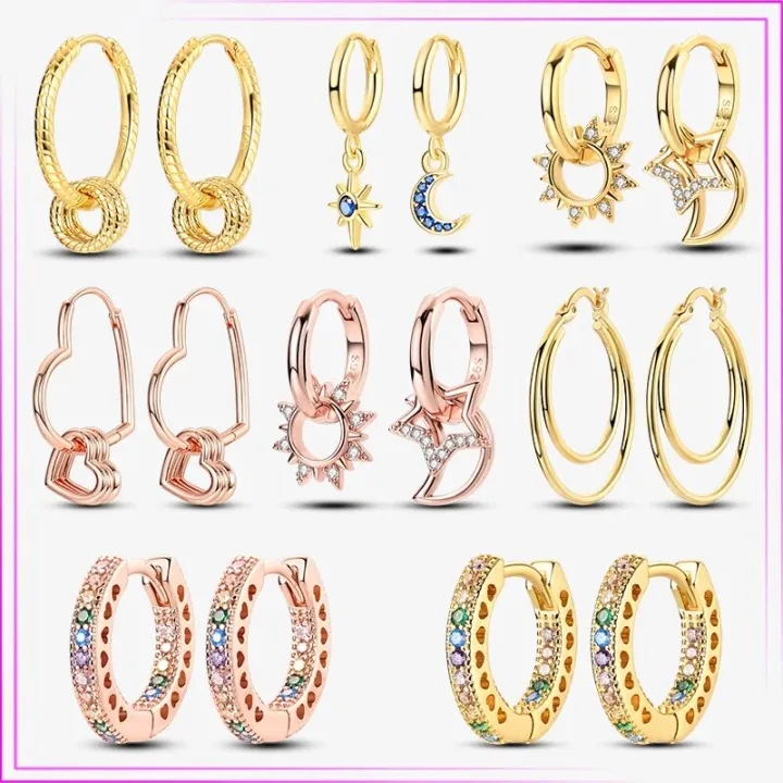 2023%20Brand%20New%20925%20Silver%20Earring%20Original%20Brand%20Round%20Rose%20Gold%20Earrings%20Hoop%20Type%20Fashion%20Women%20Exquisite%20Stud%20Earrings%20Gift%20-%20Image%202