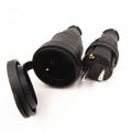 N0HB 220V-250V 2P+E High-power Rubber Industrial Male & Female Plug Socket IP44 Electrical Connector. 