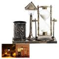 Hourglass Pen Organizer Night Lamp Old-Ed Retro Sand Timer Pen Holder Decorative Ornaments Pen Cup Lamp. 