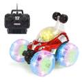 Rechargeable RC Rolling Stunt Car 360 Degree Spinning and Flips with Color Flash Music Remote Control Truck Toy for Kids. 