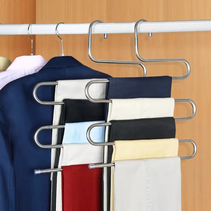 Trouser%20Organizer%20Multi-Purpose%20Pants%20Hangers%20Rack%20Stainless%20Steel%20Magic%20For%20Hanging%20Trousers%20Jeans%20Scarf%20Tie%20Clothes,%20Space%20Saving%20Storage%20Rack%205%20Layers%20-%20Image%209