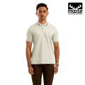 Moose Men’s Terry Polo T-Shirt - Glacier Grey. 