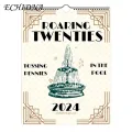 Roaring Twenties Calendar 2024 Monthly Planner with Spiral Coil English Wall Calendar for Event Planning Roaring Twenties Theme 12-month Planner. 
