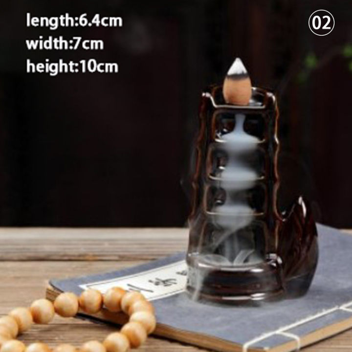 Waterfall Incense Burner Backflow Ceramic Incense Holder Fountain